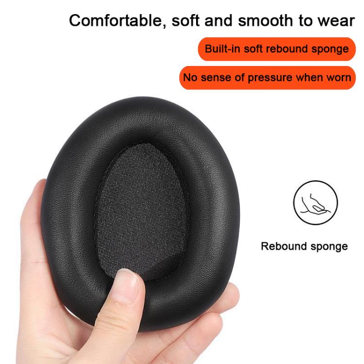 2pcs Protein Leather Snap-on Type Earphone Covers, For Dareu EH739 / EH755