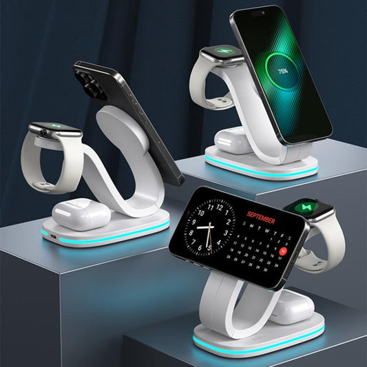 3 in 1 Phone / Earphone / Watch Universal Wireless Charger, 3 in 1 Universal(Black), 3 in 1 Universal(White)