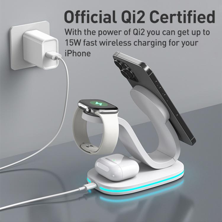 3 in 1 Phone / Earphone / Watch Universal Wireless Charger, 3 in 1 Universal(Black), 3 in 1 Universal(White)