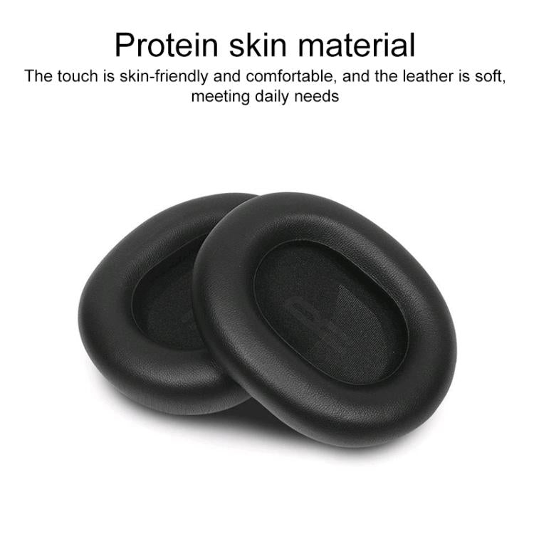 1 Pair Protein Leather Replacement Earpads For Baseus H1i, For Baseus H1i(Black), For Baseus H1i(Apricot)
