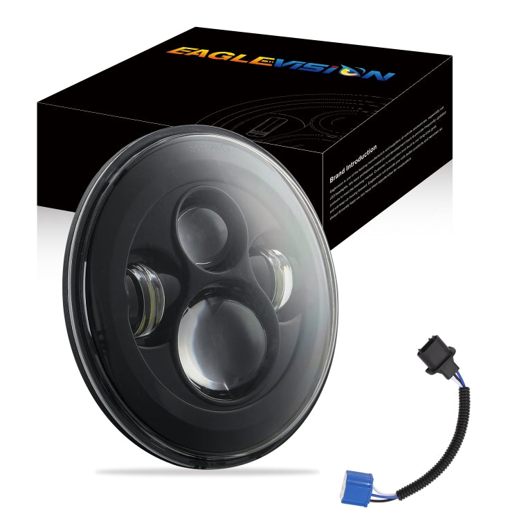 7 inch H4 / H13 DC 9V-30V 4000LM 6000K 40W 7 inch Car Round Shape LED Headlight Lamps for Jeep Wrangler, DC 9V-30V 4000LM 6000K 40W