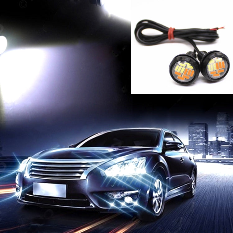 10 PCS 23mm 12LEDs SMD-4014 DC9-80V Motorcycle Eagle Eye Light, 12LEDs SMD-4014, 12LEDs SMD-4014(White Light)