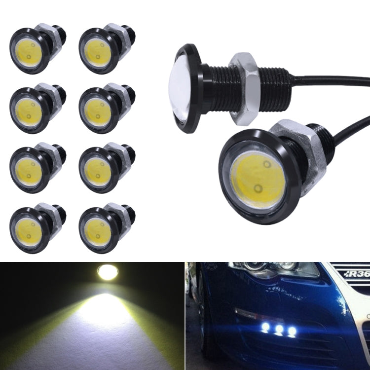 10 PIÈCES Lumière oeil d'aigle pour moto 1.5W DC9-80V 18mm Lentille unique, 18mm Lentille unique (lumière jaune), 18mm Lentille unique (lumière rouge), 18mm Lentille unique (lumière blanche)