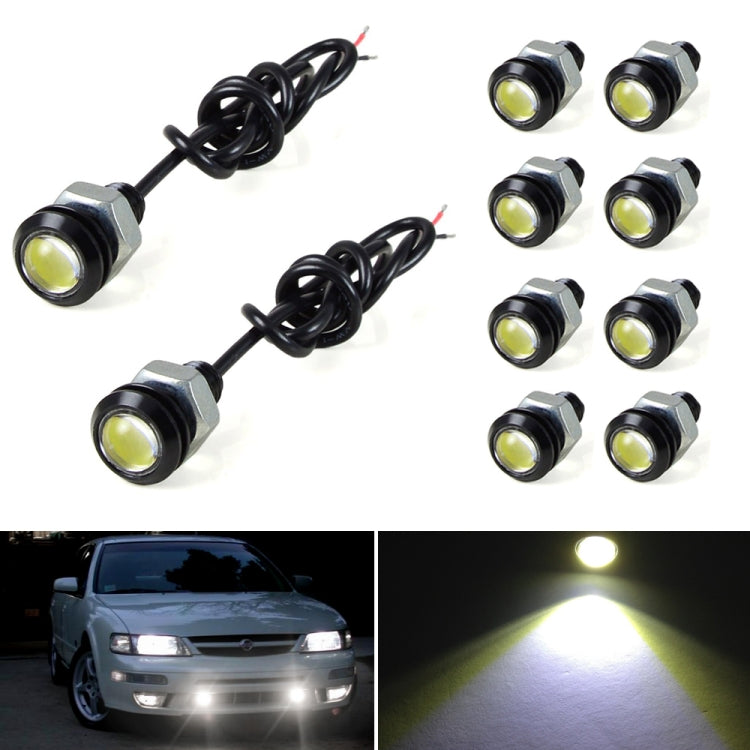 10 PIÈCES 18 mm 1,5 W DC9-80V Phare de moto œil d'aigle double lentille, double lentille 18 mm (lumière jaune), double lentille 18 mm (lumière rouge), double lentille 18 mm (lumière blanche)