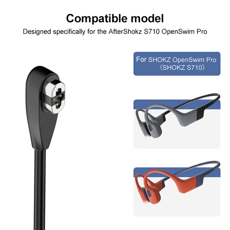 Bone Conduction Earphone Magnetic Charging Cable For Shokz OpenSwim Pro S710, USB to 4 Pin, Type-C to 4 Pin