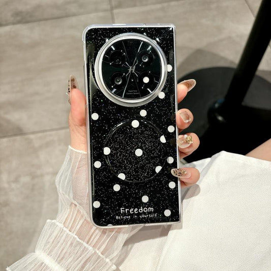 Glitter Powder Dots Pattern Phone Case with Holder