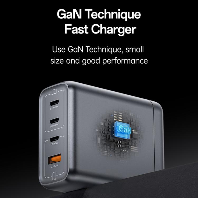 Yesido YC143 140W 4 Ports GaN Fast Charging Charger, 3 x USB-C / Type-C, 1 x USB-A