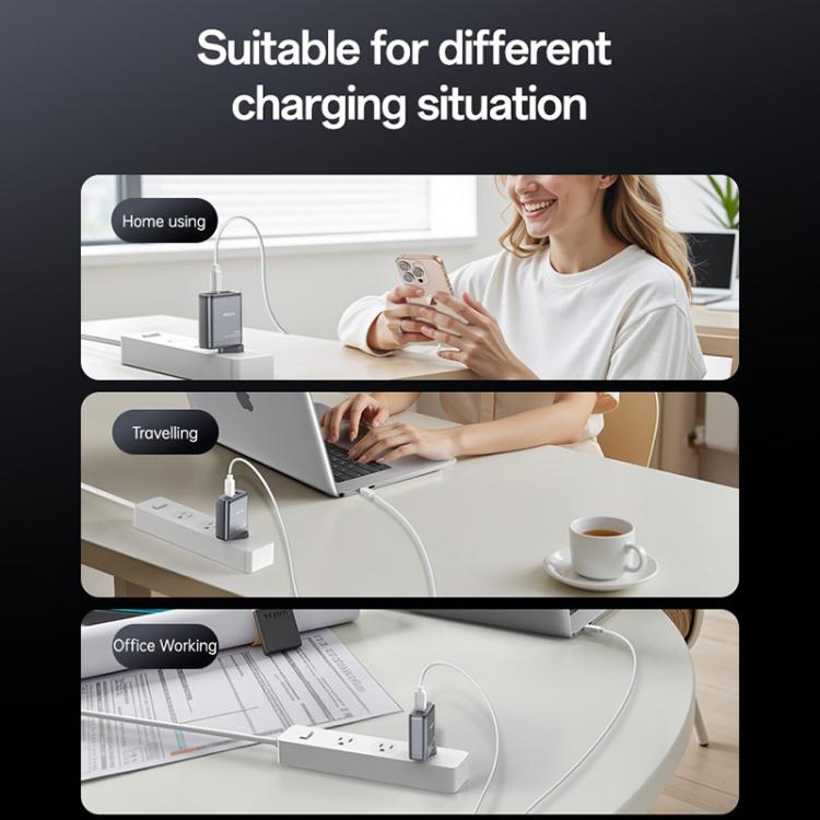 Yesido YC143 140W 4 Ports GaN Fast Charging Charger, 3 x USB-C / Type-C, 1 x USB-A