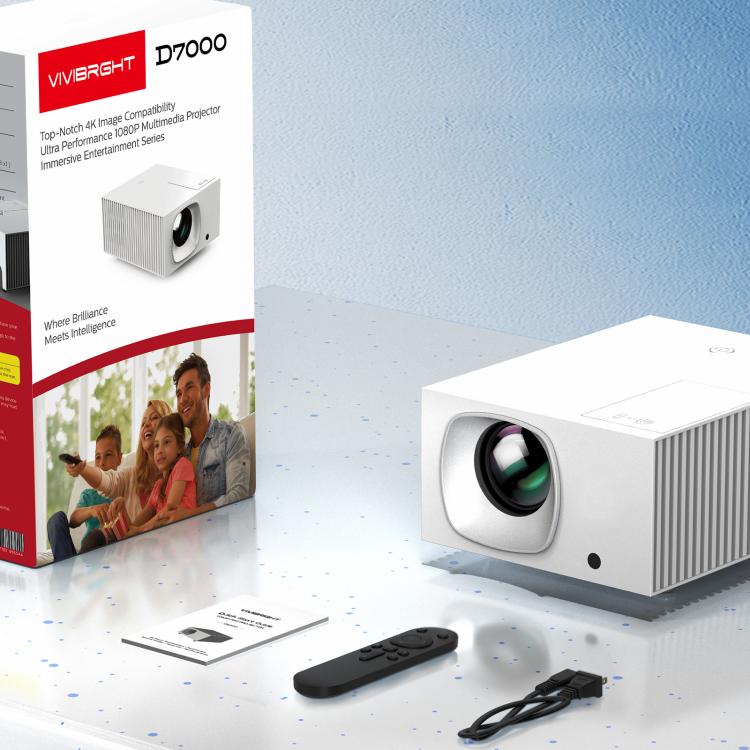 VIVIBRIGHT D7000 Lite 1920x1080P 550ANSI Screen Mirror Smart Projector, US Plug, UK Plug, AU Plug, EU Plug