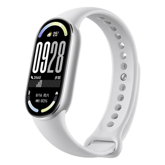Original Xiaomi Smart Band 10, 1.72 inch AMOLED Screen 5ATM Waterproof Smart Watch, Support Blood Oxygen / Heart Rate Monitor, Smart Band 10 Black, Smart Band 10 Silver