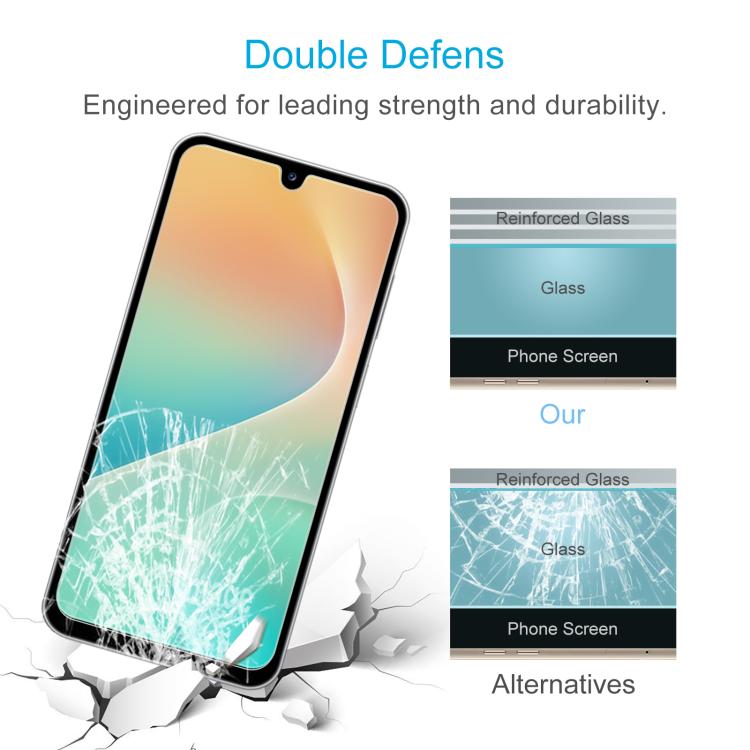 50pcs 0.26mm 9H 2.5D Tempered Glass Film