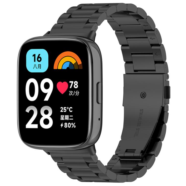 Tri-beads Flat Buckle Titanium Alloy Watch Band, For Xiaomi Band 9 Pro / Redmi Watch 5 / 4, For Xiaomi Band 9 / 8, For Redmi Watch 3 Lite / 3 Active