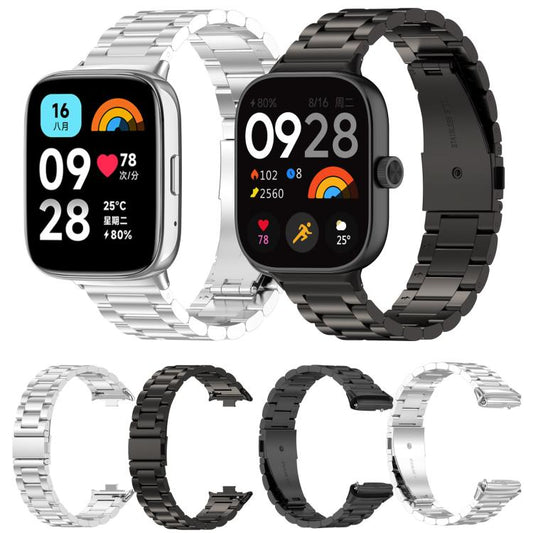 Tri-beads Flat Buckle Titanium Alloy Watch Band, For Xiaomi Band 9 Pro / Redmi Watch 5 / 4, For Xiaomi Band 9 / 8, For Redmi Watch 3 Lite / 3 Active