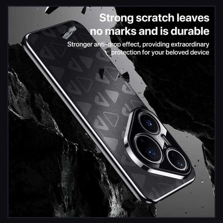 Pinewood II Series Plain Leather PC Phone Case, For Huawei Pura 80 Ultra 5G, For Huawei Pura 80 Pro / 80 Pro+ 5G, For Huawei Pura 80 5G