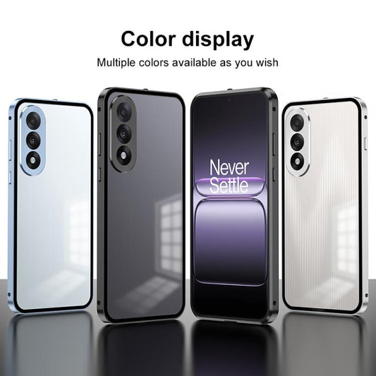 Snap Buckle Single-sided Metal Frame Frosted Phone Case