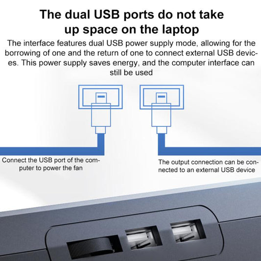 NUOXI C400 6-Speed Adjustable Dual-Core Large Fan Laptop Cooler