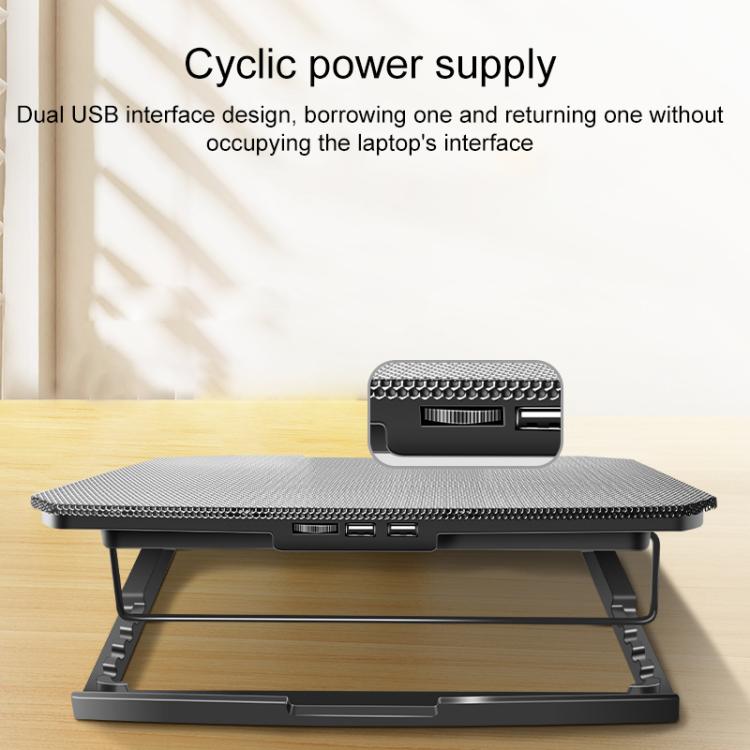 NUOXI 4-Speed Adjustable 8-Core Large Fan Laptop Cooler, NUOXI 4-Speed
