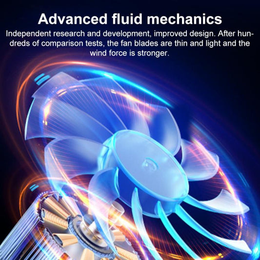 NUOXI F36-5 6-Speed Adjustable 5 Fan Laptop Cooler with RGB, NUOXI F36-5
