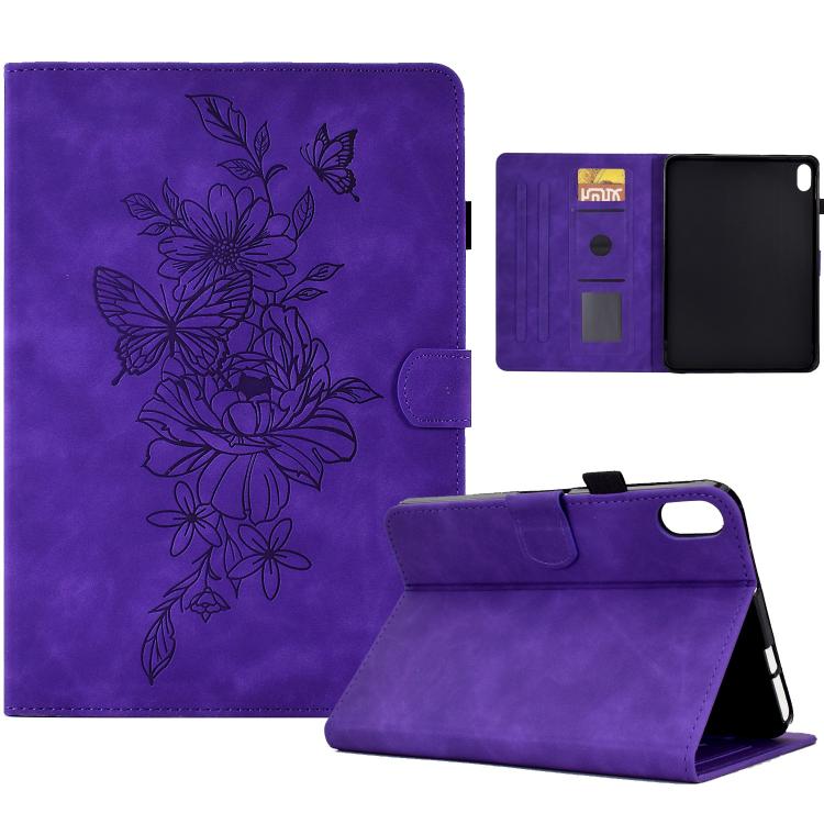 Peony Butterfly Embossed Leather Smart Tablet Case, For Xiaomi Redmi Pad 2