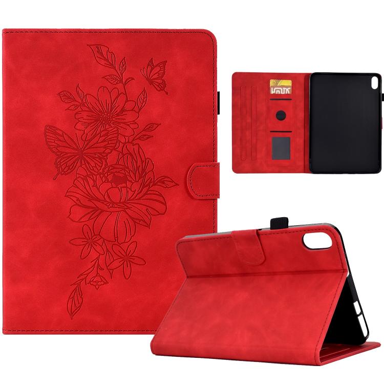Peony Butterfly Embossed Leather Smart Tablet Case, For Xiaomi Redmi Pad 2