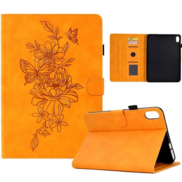 Peony Butterfly Embossed Leather Smart Tablet Case, For Xiaomi Redmi Pad 2