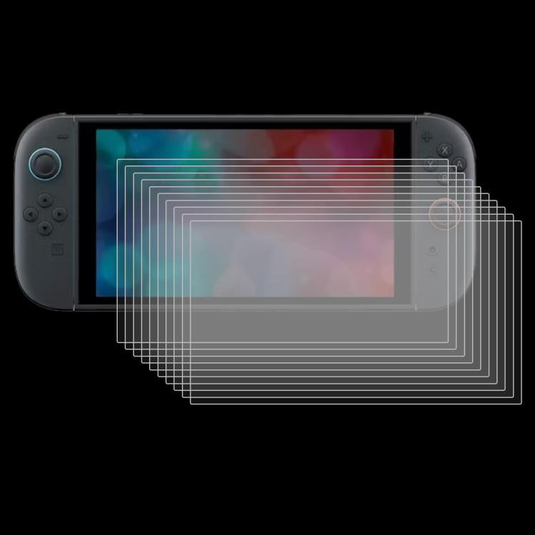 50 films de protection en verre trempé 0,26 mm 9H 2.5D, pour Nintendo Switch 2 (50 PIÈCES)