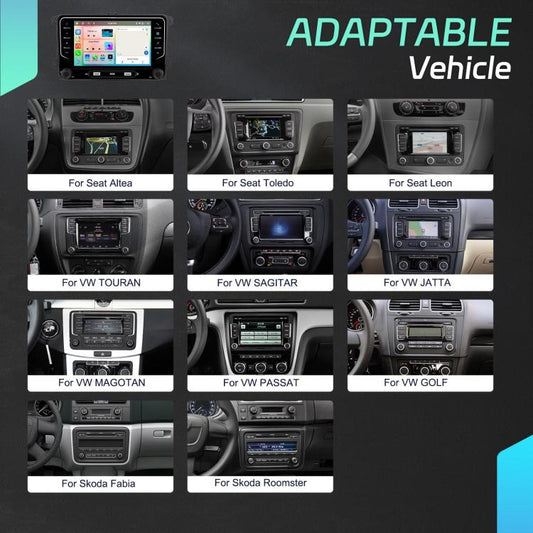 For Volkswagen Android 15 7 inch Wireless CarPlay Car Player Central Control Navigation Machine, Standard, Standard+AHD+Microphone