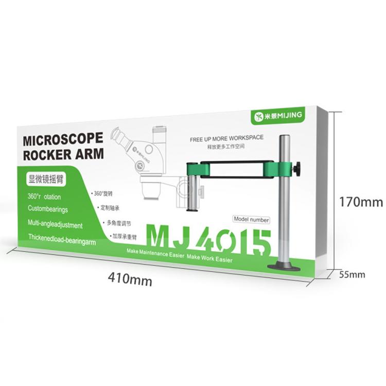 Mijing MJ4015 360 Universal Rotation Telescopic Folding Microscope Metal Bracket Arm, Mijing MJ4015