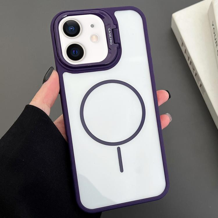 PC Lens Holder MagSafe Magnetic Phone Case, For iPhone 11