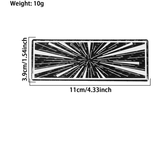 Car Tail Carbon Fiber Decorative Sticker, A, B