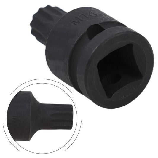 Brake Pad Screw Disassembly Tool Screw Removal Sleeve 14mm Triple Square XZN Socket for Volkswagen / Audi
