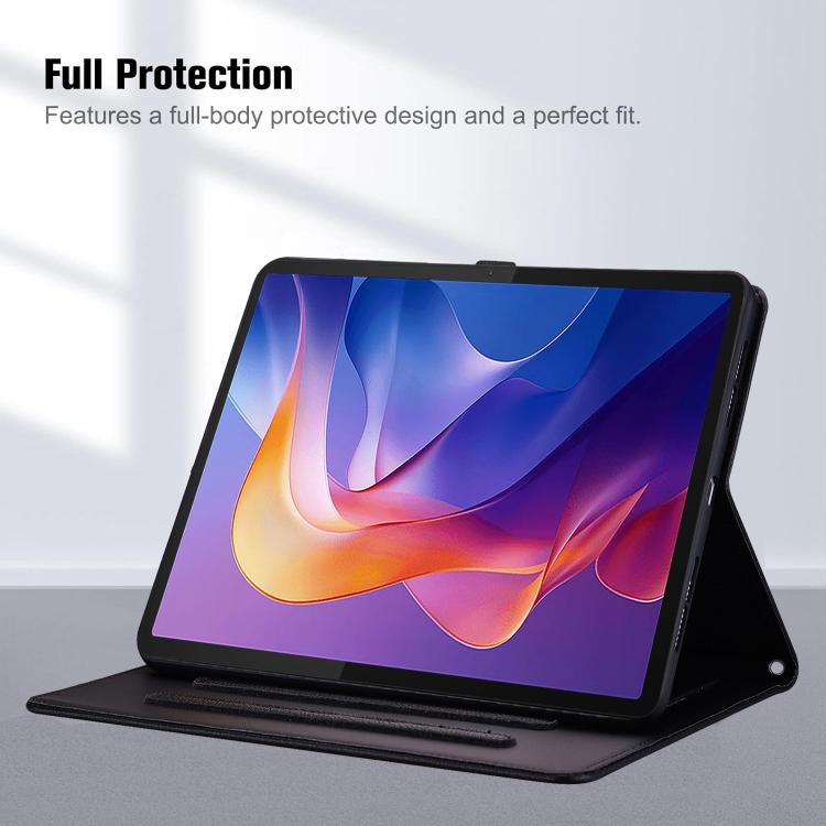 Cat Skin-feel Litchi Leather Smart Tablet Case