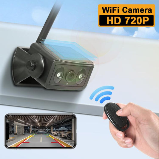 Magnetic Solar 2.4G Wireless WiFi Car Rear View Reversing Camera with Remote Control Switch, Car Rear View Reversing Camera
