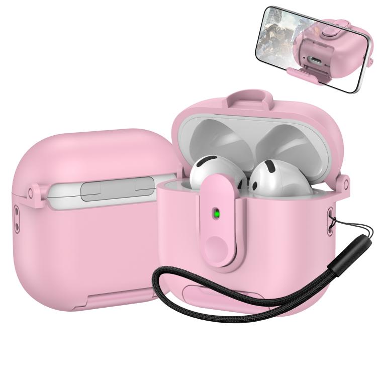 One-piece Holder Wireless Earphones Case with Lanyard, For AirPods 4, For AirPods Pro 2, For AirPods 3, For AirPods Pro, For AirPods 1 / 2