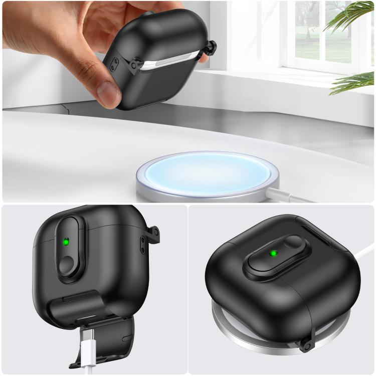 One-piece Holder Wireless Earphones Case with Lanyard, For AirPods 4, For AirPods Pro 2, For AirPods 3, For AirPods Pro, For AirPods 1 / 2