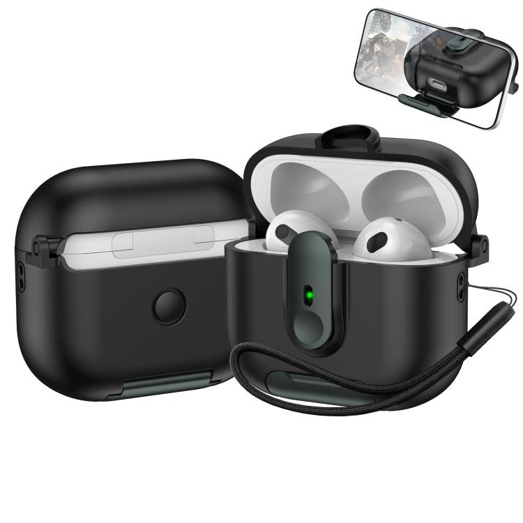 One-piece Holder Wireless Earphones Case with Lanyard, For AirPods 4, For AirPods Pro 2, For AirPods 3, For AirPods Pro, For AirPods 1 / 2