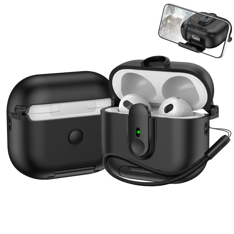 One-piece Holder Wireless Earphones Case with Lanyard, For AirPods 4, For AirPods Pro 2, For AirPods 3, For AirPods Pro, For AirPods 1 / 2