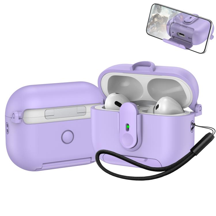 One-piece Holder Wireless Earphones Case with Lanyard, For AirPods 4, For AirPods Pro 2, For AirPods 3, For AirPods Pro, For AirPods 1 / 2