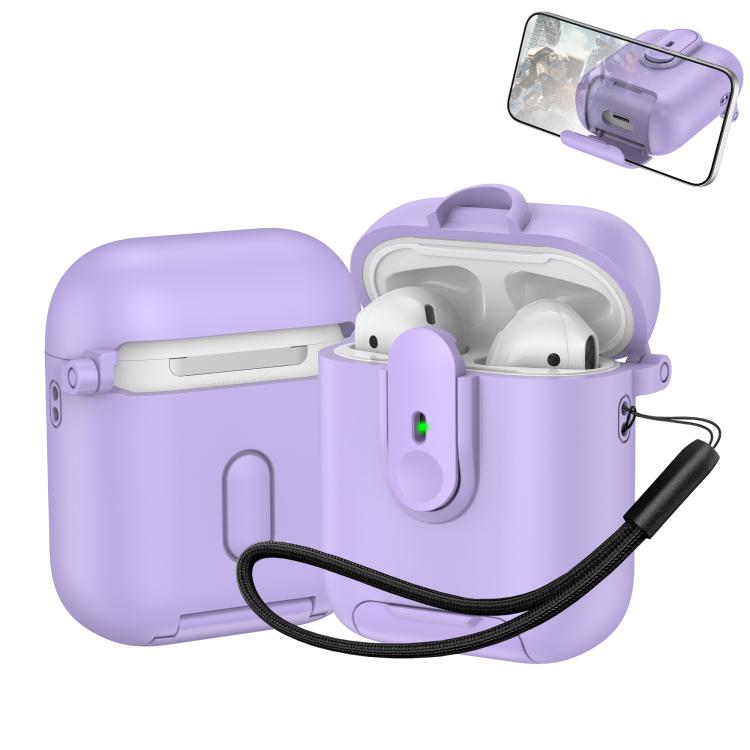 One-piece Holder Wireless Earphones Case with Lanyard, For AirPods 4, For AirPods Pro 2, For AirPods 3, For AirPods Pro, For AirPods 1 / 2