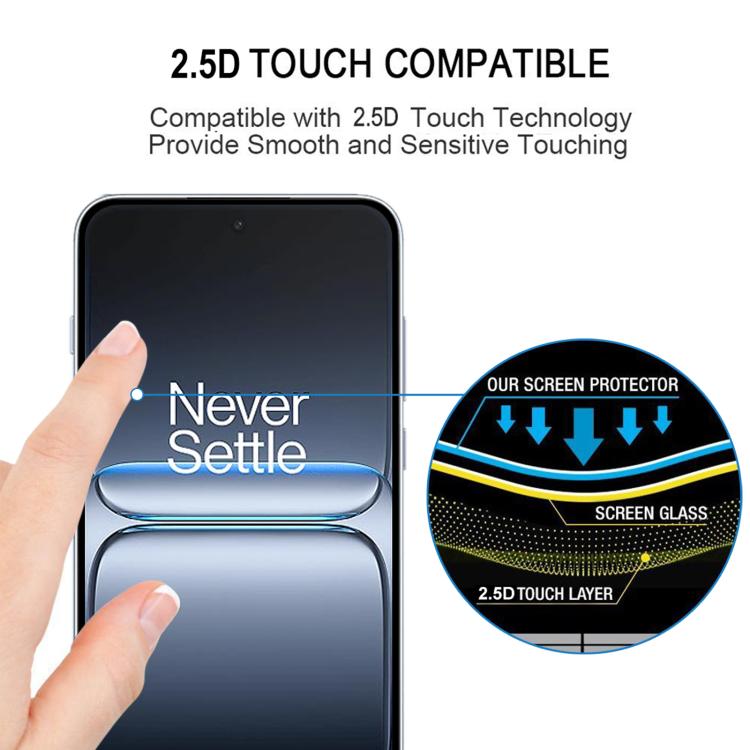 25pcs High Aluminum Full Screen Silk Printing Tempered Glass Film, For OnePlus Nord 5, For OnePlus Ace 5