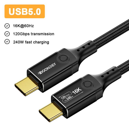 DOONJIEY DJUSB519GR 120Gbps Type-C 16K HD Projection Conversion Cable, DJUSB519GR