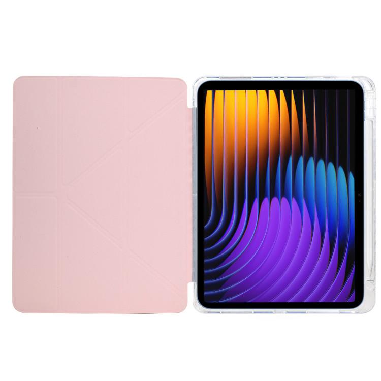 Y-Fold Clear Acrylic Glitter Smart Leather Tablet Case, For Xiaomi Pad 7 / 7 Pro