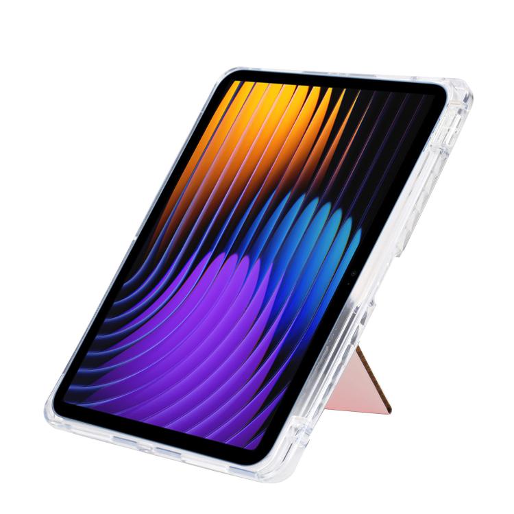Y-Fold Clear Acrylic Glitter Smart Leather Tablet Case, For Xiaomi Pad 7 / 7 Pro