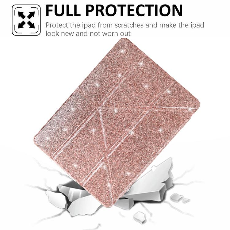 Y-Fold Clear Acrylic Glitter Smart Leather Tablet Case, For Xiaomi Pad 7 / 7 Pro
