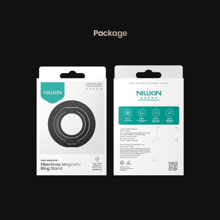 NILLKIN NKL13 FiberSnap 360 Degree Rotating Double-Sided Magnetic Finger Ring Phone Holder
