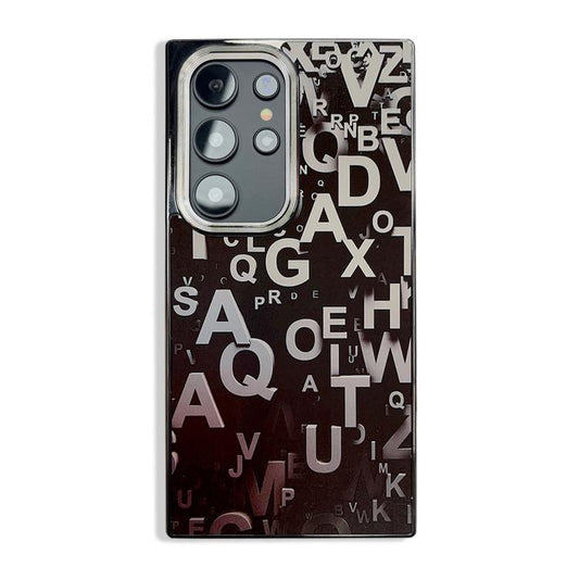 Handyhülle aus TPU mit Kohlefaser-Muster und Galvanik für Samsung Galaxy S25 Ultra 5G, für Samsung Galaxy S24 Ultra 5G, für Samsung Galaxy S23 Ultra 5G