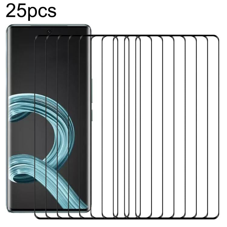 25pcs Full Glue 9H HD 3D Curved Edge Tempered Glass Film, For Lava Blaze X, For Lava Agni 3, For Lava Blaze Curve, For Lava Agni 2