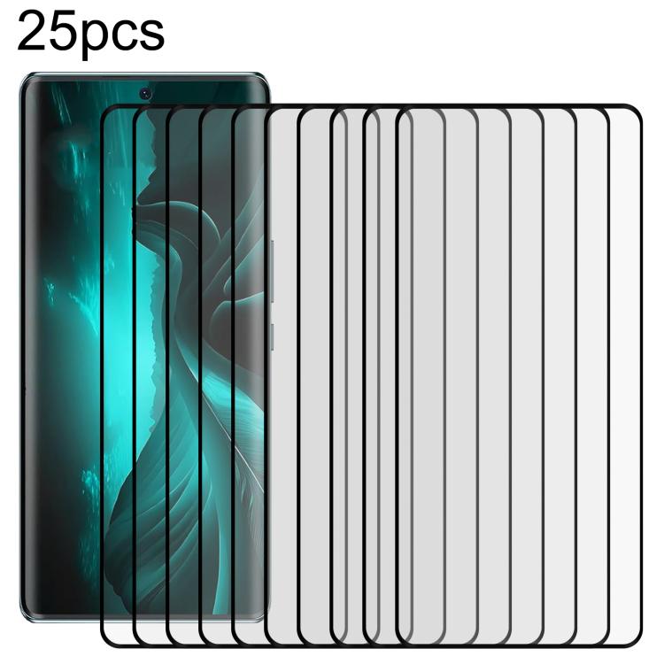 25pcs Full Glue 9H HD 3D Curved Edge Tempered Glass Film, For Lava Blaze X, For Lava Agni 3, For Lava Blaze Curve, For Lava Agni 2