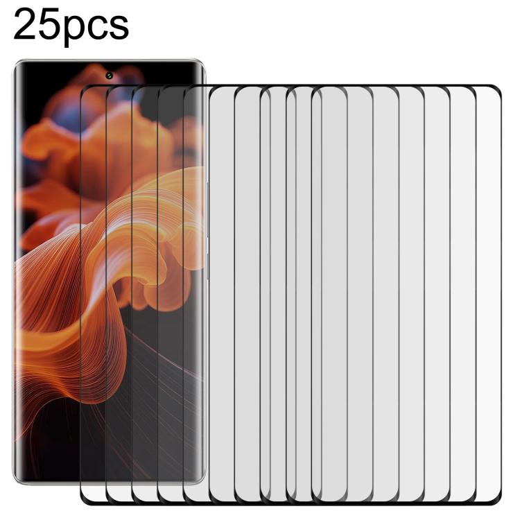 25pcs Full Glue 9H HD 3D Curved Edge Tempered Glass Film, For Lava Blaze X, For Lava Agni 3, For Lava Blaze Curve, For Lava Agni 2