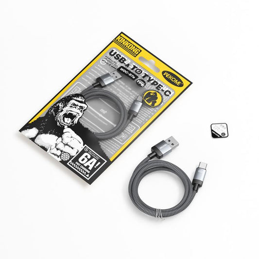 WK WDC-97 Kingkong Ruike Series Braided Charging Data Cable, Length: 1m